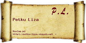 Petku Liza névjegykártya